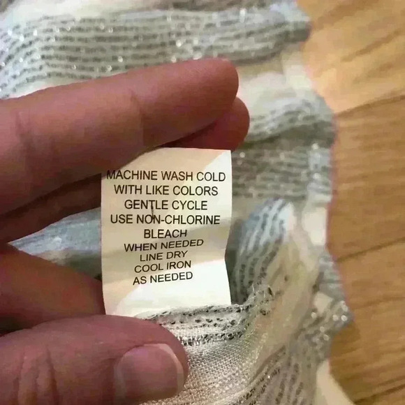 Blue Island Women’s Striped Swim Cover Up Metallic Threading Tassels Sz S - Picture 7 of 9